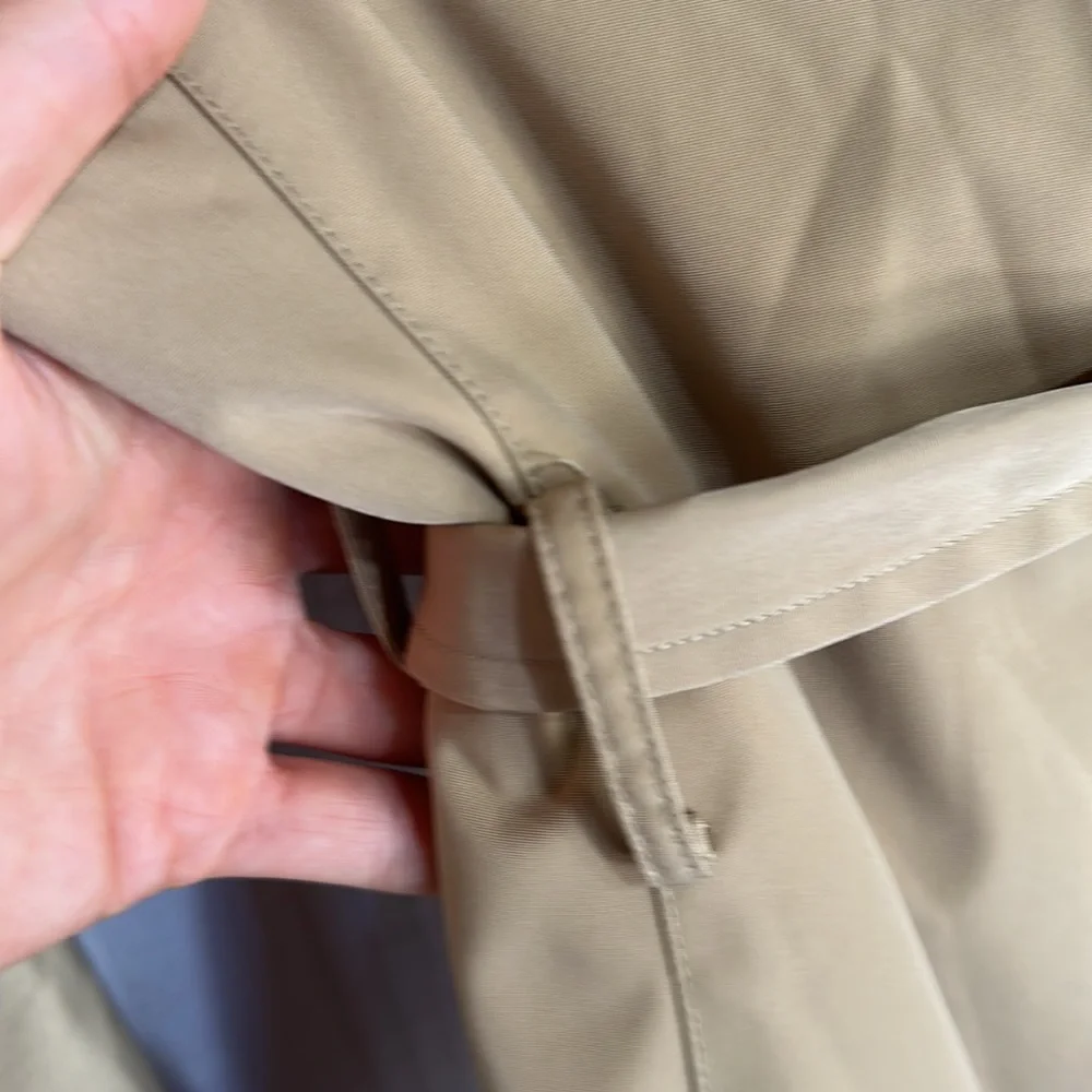 Calvin Klein Belted Trench Coat with Hood | Size medium | Tan color - Picture 10 of 17